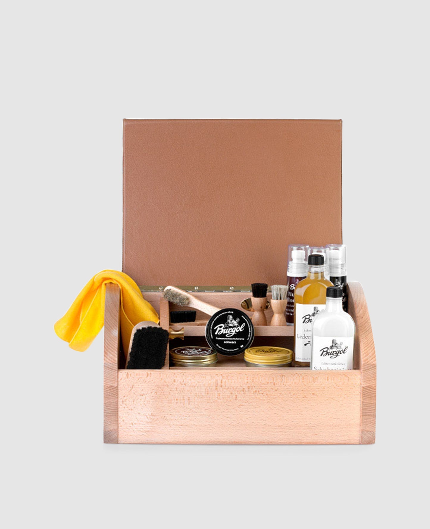 Wooden Shoe Cleaning Box - Light
